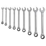 Spanner Set AF Ratchet Combination 1/4" to 3/4" (9 Piece) - RX2249 - Laser