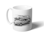 Mazda MX5 Mk2 With Enkei Alloys Mug B/W Inc Reg - RY1102BWMUG