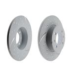 EBC Turbo Grooved Rear Brake Discs - Solid Pair - MGF and MG TF - SDB100461UR