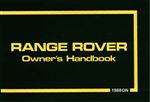 Owners Manual - Range Rover Classic - 1988-1989 - SRR600ENHBGR - OTP