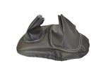Gear Lever Gaiter Black Leather White Stitch - ULN500020P1W - Exmoor