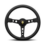 Steering Wheel - Prototipo Black Spoke/Black Leather 370mm - RX2464 - MOMO