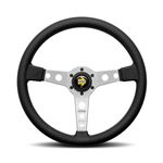 Steering Wheel - Prototipo Silver Spoke/Black Leather 370mm - RX2465 - MOMO