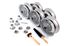 MWS Centre Lock Wire Wheels - Silver Painted Conversion Kit - 4.5 x 13 with Octagonal Centres - RL1201EC