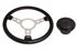 Mountney Traditional Vinyl 14 Inch Steering Wheel with Polished Centre 43SPVB, Boss SB007 - RP1514