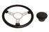 Mountney Traditional Vinyl 14 Inch Steering Wheel with Polished Centre 43SPVB, Boss SB015, Badge - RP1521