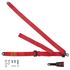Front Seat Belt Kit - Static Type - 15cm Stalk - Each - Red - 719918A15RED - Securon