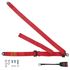 Static Seat Belt Kit Single 30cm Stalk Red - 719918A30RED - Securon