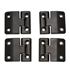 Defender 110 2nd Row Door Hinge Set - Black Billet Aluminium - EXT01430 - Exmoor