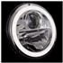 Headlamp 7" LED Black (pair) RHD - GAC1905W - Wipac