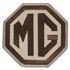 Embroidered Patch "MG" Logo Octagon Brown/Cream - GAC4049