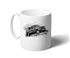 Defender 110 Double Cab Canvas Back MUG - Black and White with Reg - LL1874BWMUG