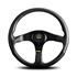 Steering Wheel - Tuner -Black Spoke/Black Leather 350mm - RX2452 - MOMO