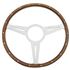 Steering Wheel 14" Wood Flat with Slots - MK314FS - Moto-Lita