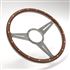 Steering Wheel 15" Wood Dished with Slots - MK315DS - Moto-Lita
