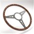 Steering Wheel 15" Wood Flat - MK315F - Moto-Lita