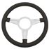 Steering Wheel - 14" Leather Flat with Slots - MK414FS - Moto-Lita