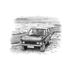 Range Rover Classic 3 Door 1970-1986 Personalised Portrait in Black & White - RA1534BW