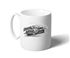 Range Rover Evoque SE 2018on Mug - Black & White with Reg - RA2153BWMUG