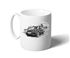 Range Rover Sport HSE 2017on mug - Black & White with Reg - RA2157BWMUG