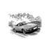 Triumph TR7 Convertible Personalised Portrait in Black & White - RB2035BW