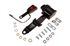 Front Seat Belt Kit - 3 Point Inertia Reel - 15cm Stalk with Wiring - Each - Black - RB735515WBLACK - Securon