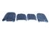 Triumph TR5-250 Front Seat Cover Kit - Blue Leather with White Piping - RF4058BLUELEATHER