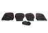 Triumph TR4 Front Seat Cover Kit - Black Vinyl with Red Piping - RF4064BLACKREDPIP