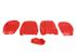 Triumph TR4 Front Seat Cover Kit - Cherokee Red Leather with White Piping - RF4064REDCHERLEATHER