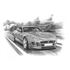 Jaguar F Type S Coupe Personalised Portrait in Black & White - RJ1062BW