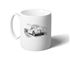 Jaguar XK120 Roadster Rear Spats MUG - Black and White with Reg - RJ1083BWMUG