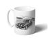 Jaguar MK1 Saloon ’55-’59 Mug B/W Inc Reg - RJ1177BWMUG