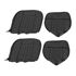 Front Seat Cover Set - Pair - Leather - Black with Black Piping - RP1372BLACKL