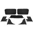 Trim Panel Kit - 7 Piece - Black with Black Piping - RP1395BLACK