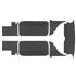 Trim Panel Kit - 7 Piece - Black with Black Piping - RP1395BLACK