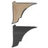 Rear Quarter Liners - Pair - Black with Blue Piping - RP1576BLACKBP
