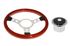 Wood Rim 13 Inch Steering Wheel With Polished Centre - Polished Boss - RP1774A - Mountney