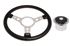 Vinyl 14 Inch Steering Wheel With Polished Centre - Polished Boss - RP1775A - Mountney