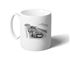 MG RV8 1992-1996 Mug - Black & White with Reg - RP2211BWMUG