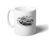 MG ZS 2018 on Mug - Black & White with Reg - RP2215BWMUG