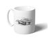 MG ZT Saloon 2000-2004 Mug - Black & White with Reg - RP2222BWMUG