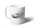 Rover 100 5 Door Mug - Black & White with Reg - RP2234BWMUG