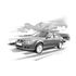 Rover 45 MkII Saloon Personalised Portrait in Black & White - RP2241BW