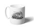 Rover 800 Saloon Mug - Black & White with Reg - RP2246BWMUG