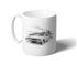 Rover P6 2000 Series 2 Saloon Mug - Black & White with Reg - RP2253BWMUG