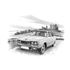 Rover P6 3500 V8 Series 2 Saloon (Light Shading) Personalised Portrait in Black & White - RP2256BW