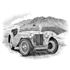 MG TC Roadster ’45-’50 Portrait B/W - RP3143BW