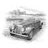 MG TF Roadster ’53-’55 Portrait B/W - RP3145BW