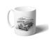 MG TF Roadster ’53-’55 Mug B/W Inc Reg - RP3145BWMUG