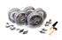Wire Wheel Conversion Kit 5.5 x 14" (MWS Centre Lock Tubeless Silver Painted Wheels) 2 Eared Spinners - RS1087P